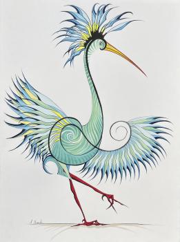 The Celebration of Spring, Gestural Bird Left