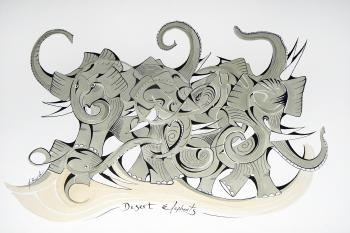 Gestural Elephant Menagerie, 2025