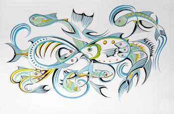 Gestural Infinity Fish Menagerie, 2025
