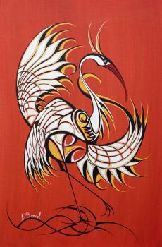 Fire Bayou Egret Number 1 (Orange)