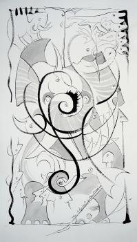 The Elephant in the Room - Basils Bar Drawing